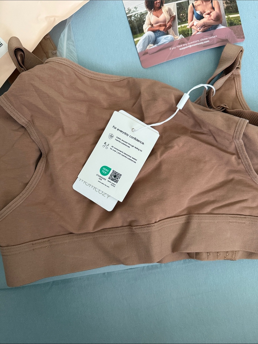 Momcozy Mocha Pumping Bra - Mocha, XL - Picture 9 of 10